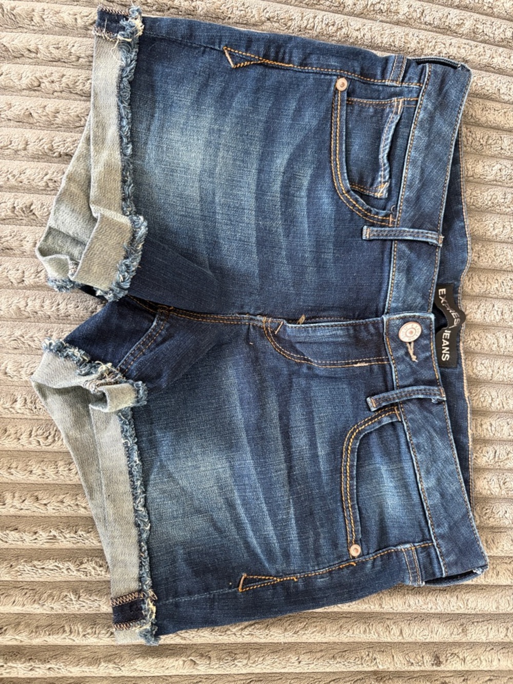 Express Women’s Dark Blue Denim Jean Shorts